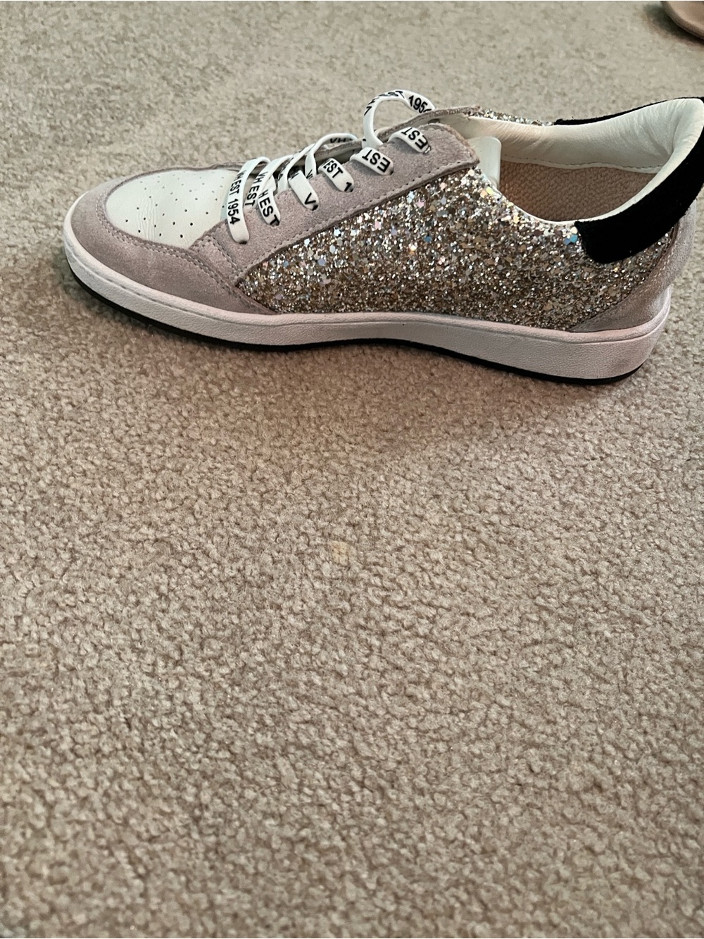 Vintage Havana Glitter Star Sneakers - Silver, Cream, Black - Picture 7 of 8